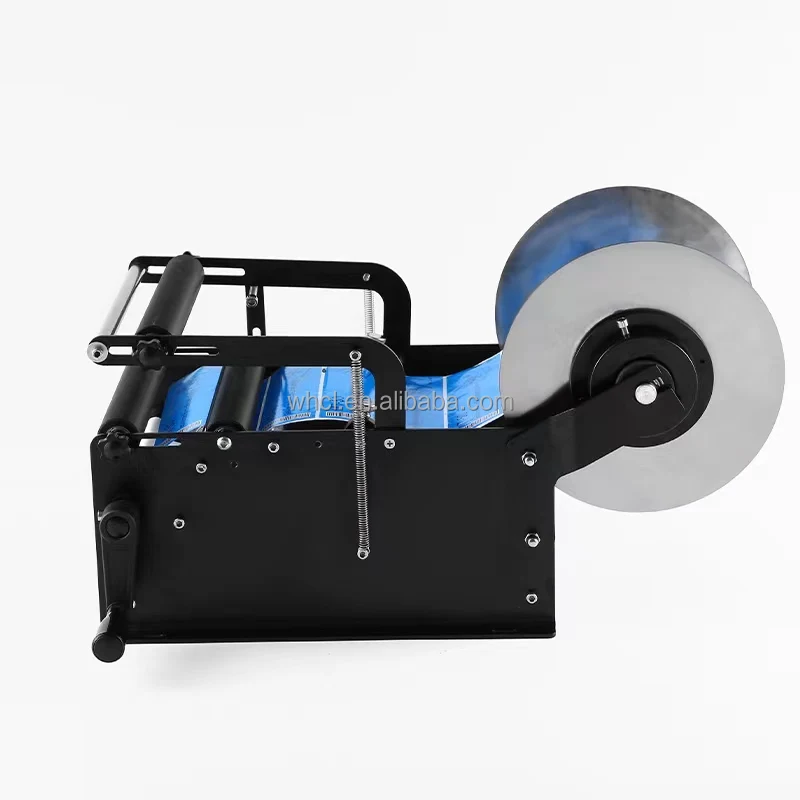 160mm Tabletop Wide Hand-operated Round Bottle Sticker Manual Labeling Machine
