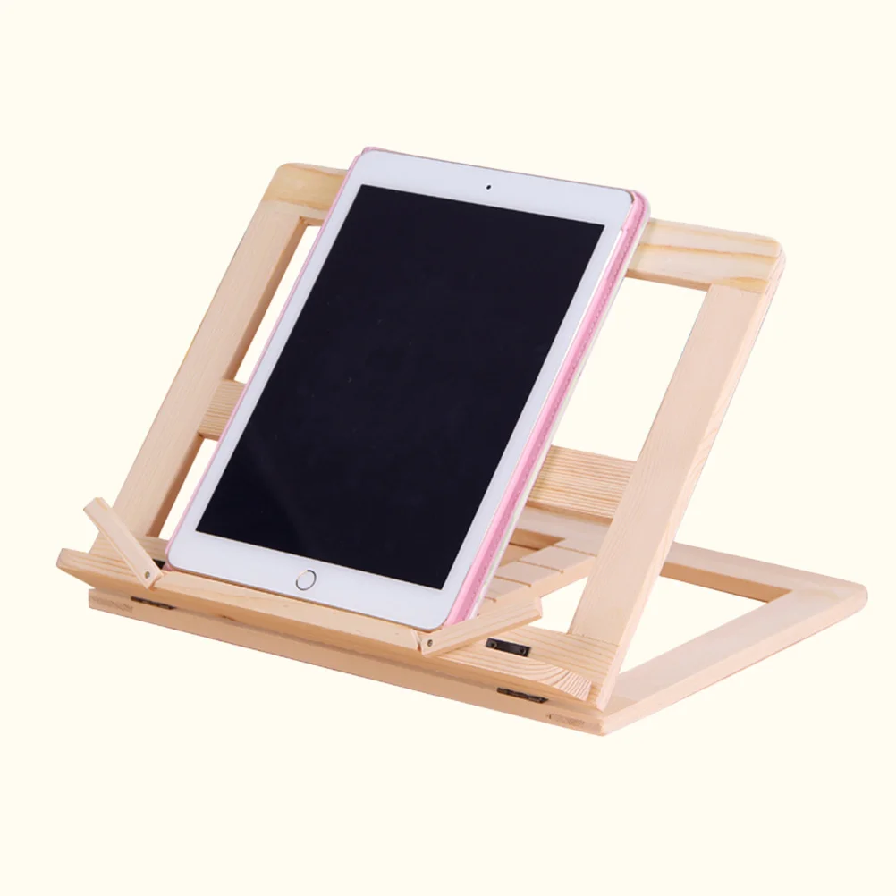 

Adjustable Foldable Portable Wood Desktop Book Holder Stand for Tablets Music Sheets Book Reading Holder Table Stand