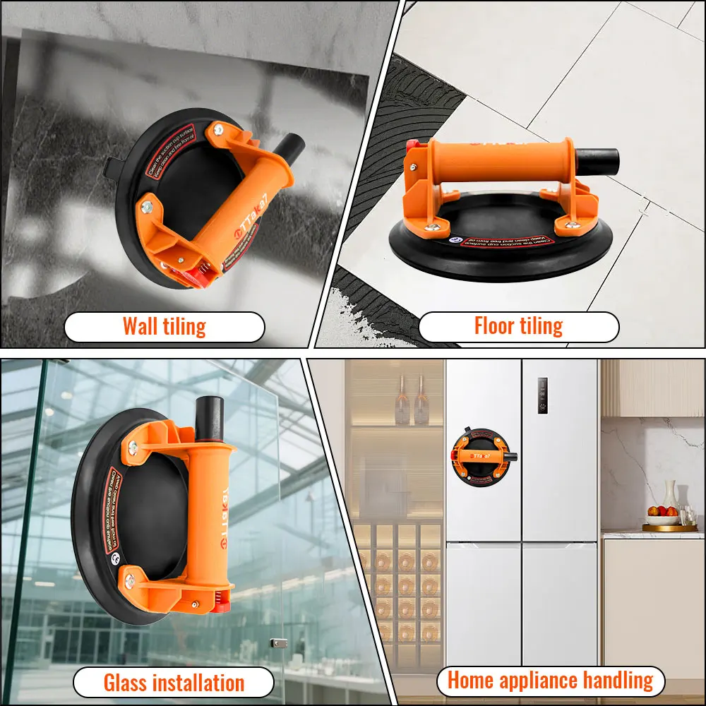 Vacuum Suction Cup 8 Inch Glass Lifter Powerful Heavy Duty Vacuum Lifter for Granite & Glass Lifting Window Replacement