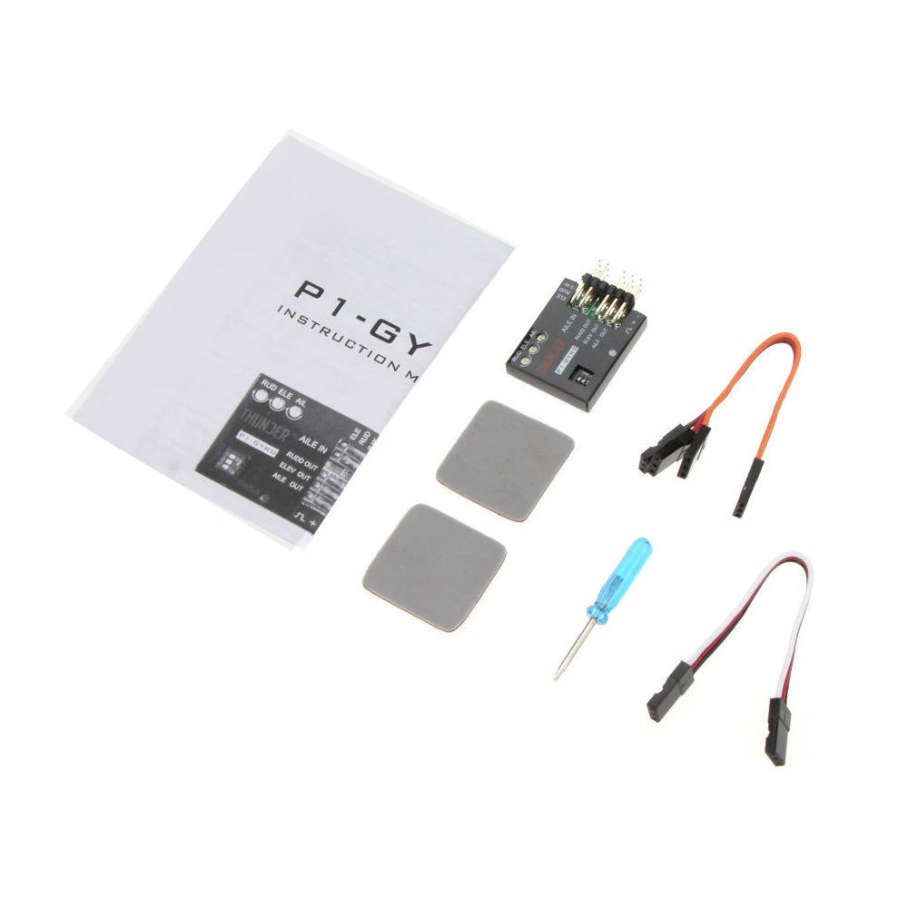 P1-GYRO 3-Axis Flight Controller Stabilizer System Gyro For Fixed Flying Wing Black