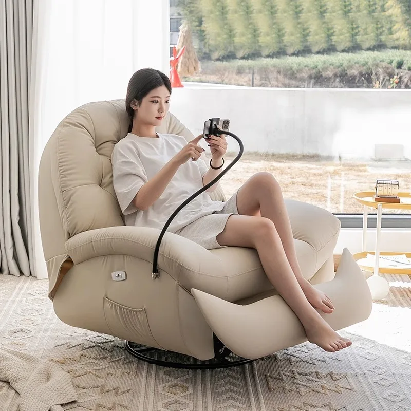 Electric multifunctional recliner Leisure reclining and sleeping Lazy first-class sofa cabin Living room Household single sofa c
