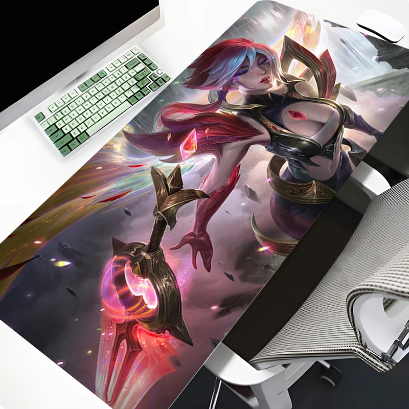 Riven League of Legends Mousepad Desk Accessories Gaming Mouse Pads Deskmat Keyboard Office Mat Anime Mause Pc Gamer Pad Carpet