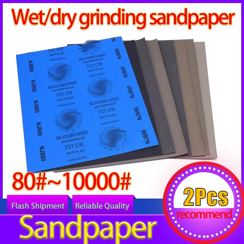 2 Pcs 60-20000 Grit SandPapers Wet And Dry Polishing Sanding Wet/dry Abrasive Sandpaper Sheets Surface Finishing