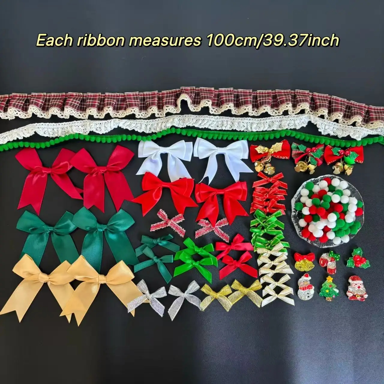 149 قطعة مجموعة مواد عيد الميلاد شجرة عيد الميلاد ربطة القوس فيونكة الملحقات ثلج جو الديكور المواد المساعدة دليل العلاقات العامة #3