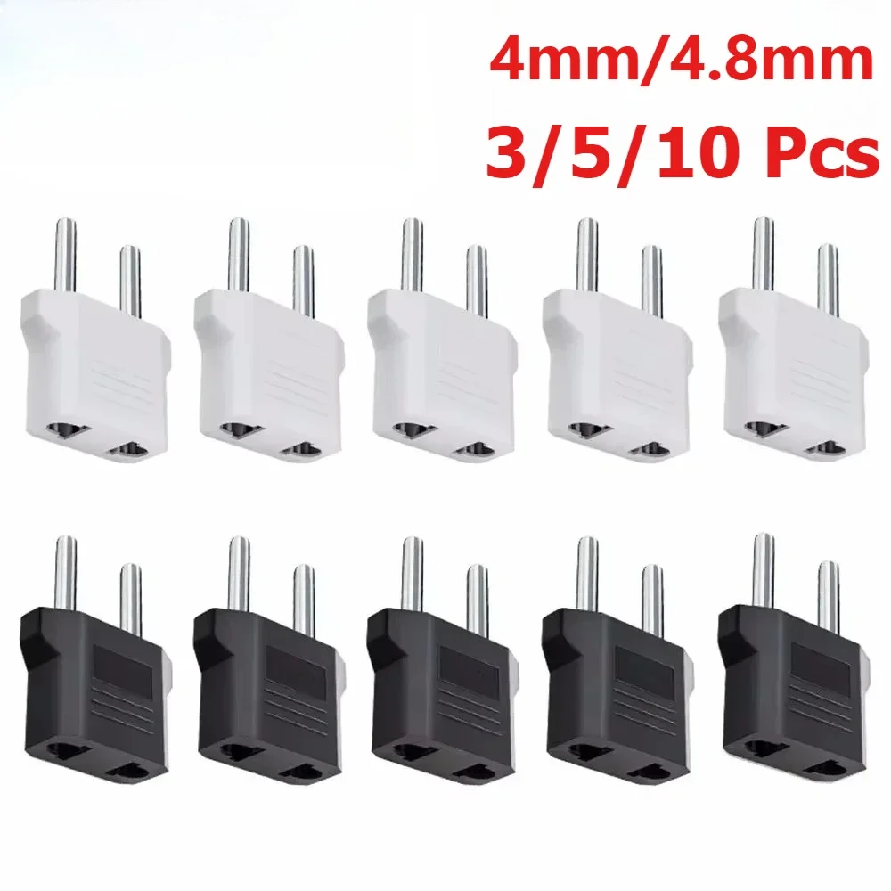 3/5/10Pcs Electrical Plug Adapter US To EU Korea European Power Adaptor Travel Converter American China To Europe KR Plug Adapte image 2