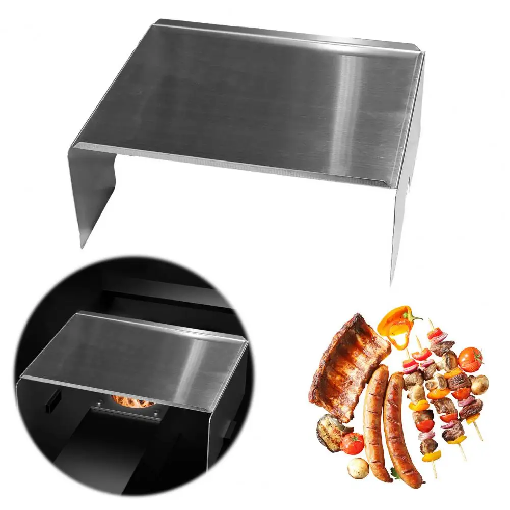 Deflector de calor de acero inoxidable para parrilla de pellets, deflector de calor de acero inoxidable para parrilla de pellets Pit Boss, bandeja domadora de llamas para asar