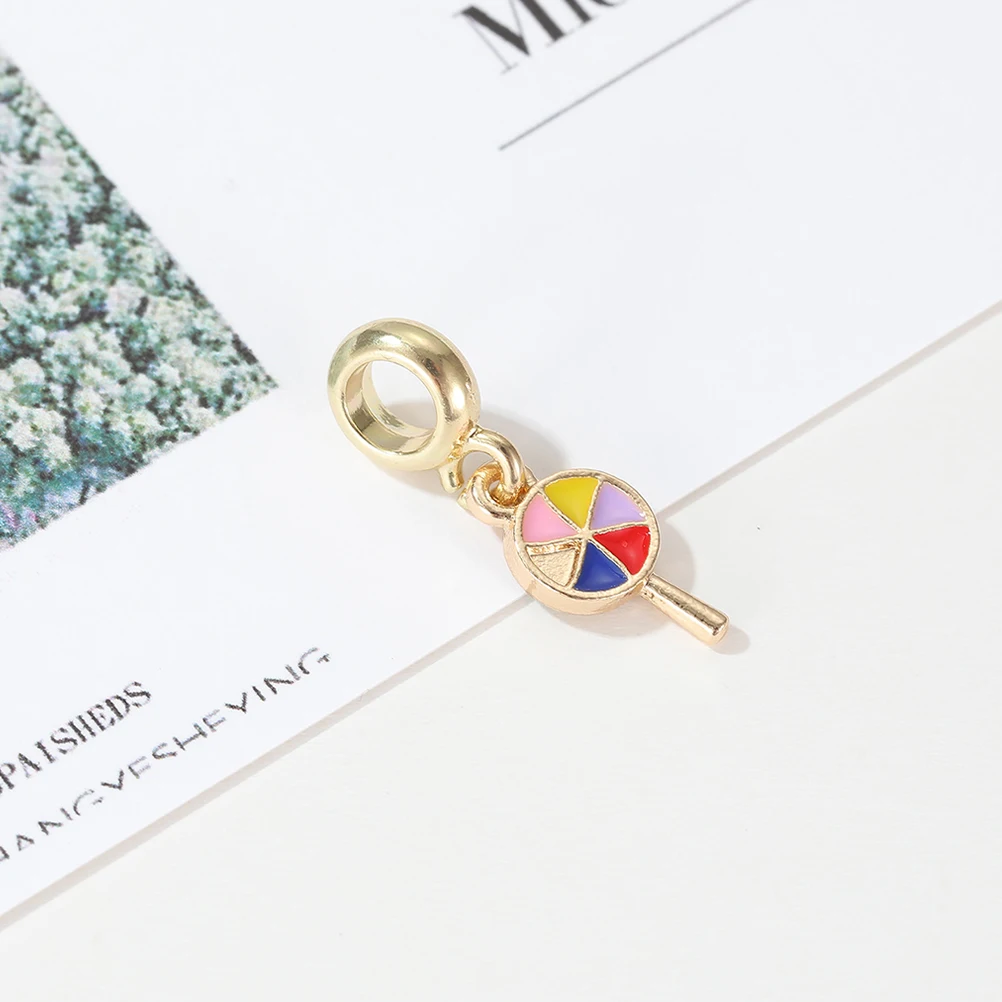 

10pcs Lollipop Charms Pendant DIY Jewelry Making Decor Alloys Iron Colored C y naments Accessories