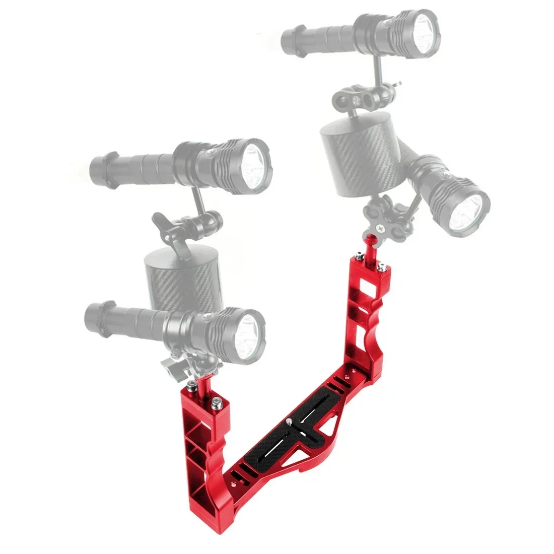 Dual Handle Tray Stabilizer Rig Aluminum for Underwater Camera Housing Case Diving for GoPro DSLR Smartphone Base Mount Bracket