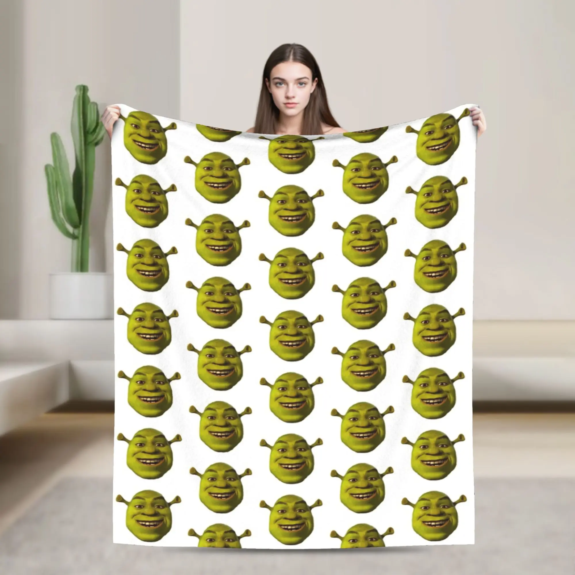 Small Shreks Blanket   Plush Throw Blankets Bedroom Sofa Portable Ultra-Soft Warm Bedsprea