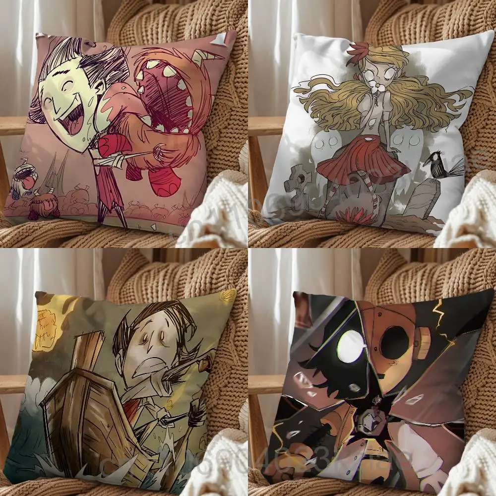 Wilson Wendy Dont Starve Cushion Cover Suitable For Sofa Car Bedroom Office Cushions Decorative Pillow Case