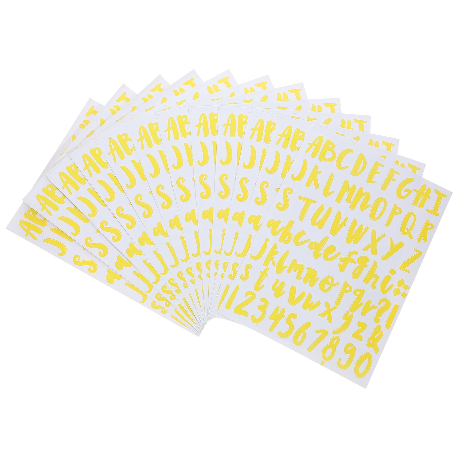 

12 Sheets Alphanumeric Label Alphabet Vinyl Number Letters Scrapbooking Self Adhesive Applique