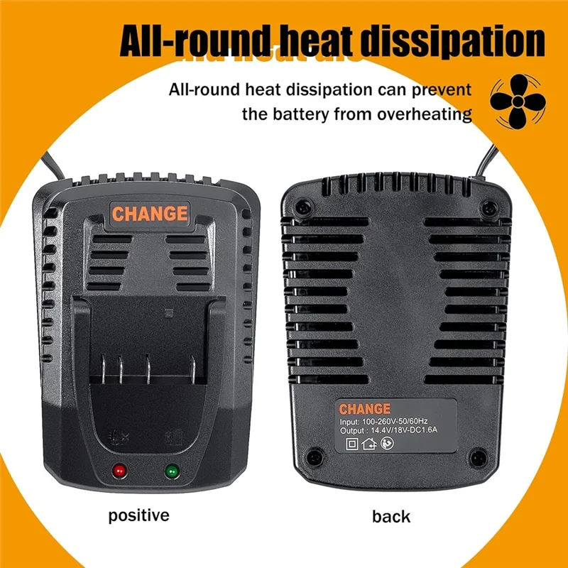 

Battery Charger For 18V 14.4V Tool Batterys Charging BAT609 BAT609G BAT618 BAT618G AL1860CV 1814 2A Current