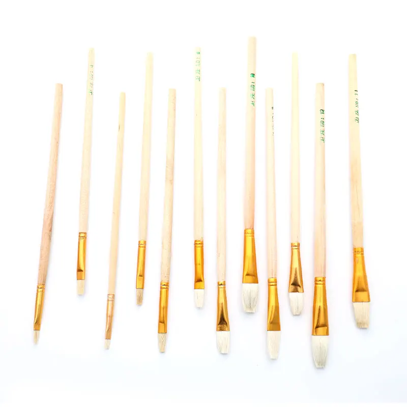 12pc Pottery Art Wool Brush Set for Ceramic Glaze/painting Coloring Watercolor Paint Acrylic Craft DIY Painting Pen Art Supplies