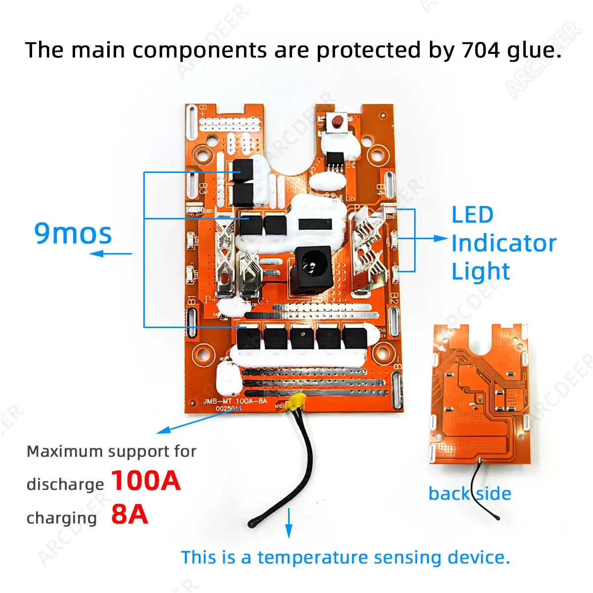1/2/4/6set 18650*15Core Li-ion Battery Case Box High Power 100A PCB BMS Protection Circuit Board No Original for Makita 9Mos