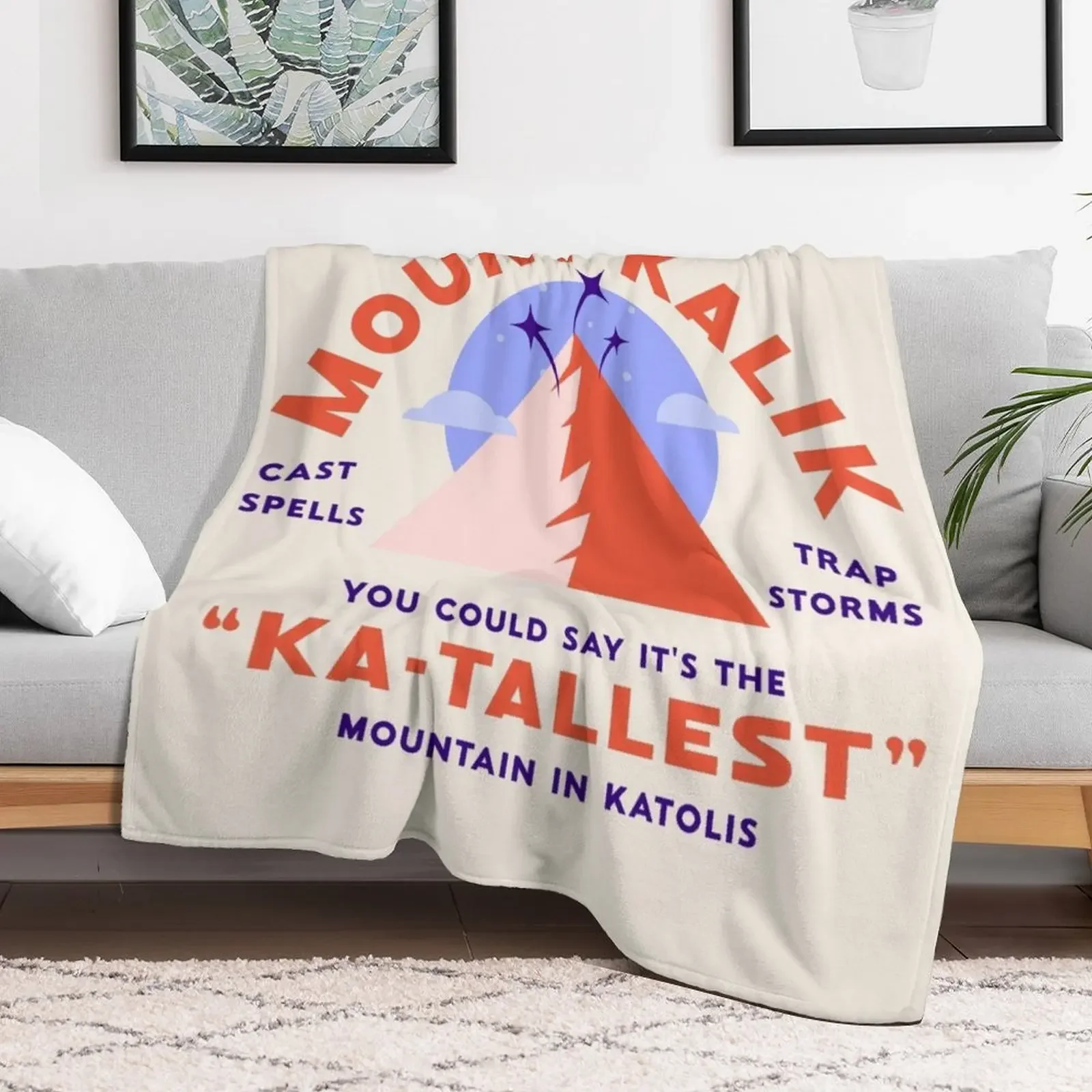 Ka-tallest Mountain Throw Blanket Stuffeds Tourist Quilt Blankets