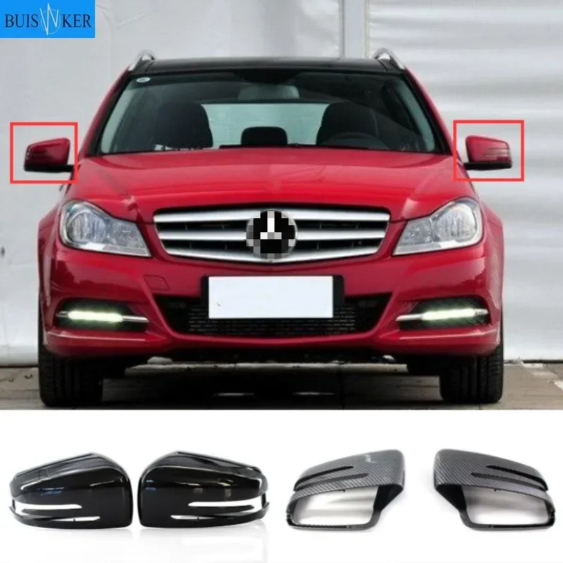 

Side Mirror Cap Covers for Mercedes Benz W176 W246 W212 W204 C117 X156 X204 W221 C218 A B C E S CLA GLA GLK Class Black Replace