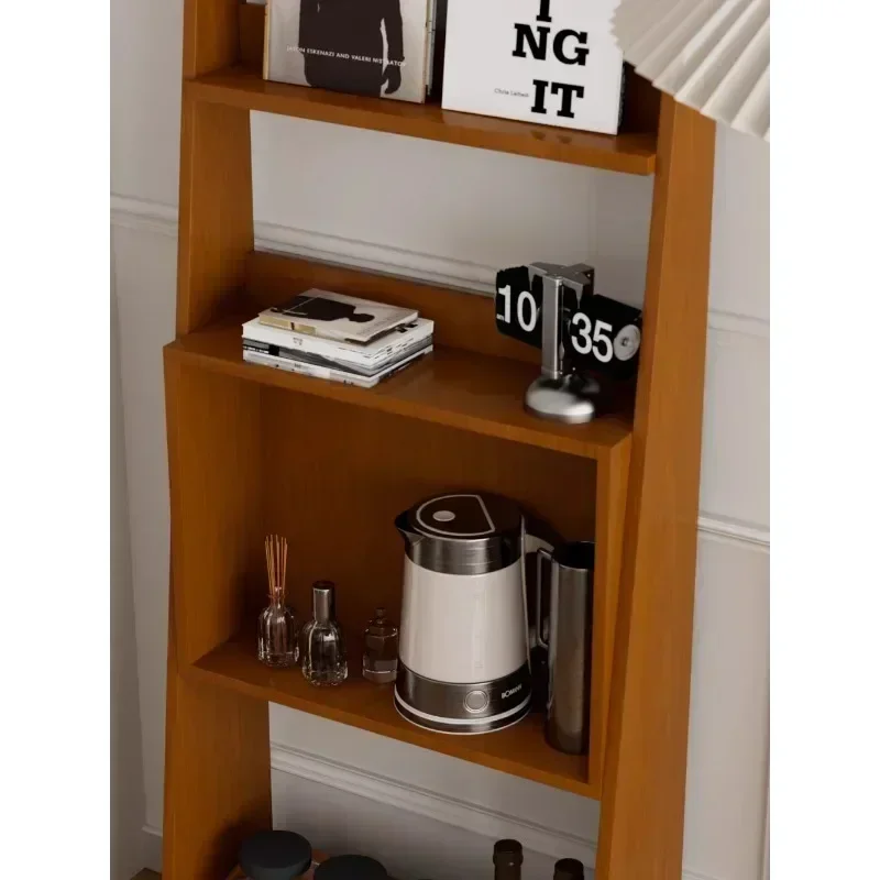 

Medieval Shelf Floor-to-ceiling Bookshelf Retro Solid Wood Reading Display Rack Household Storage Magazine Rack H