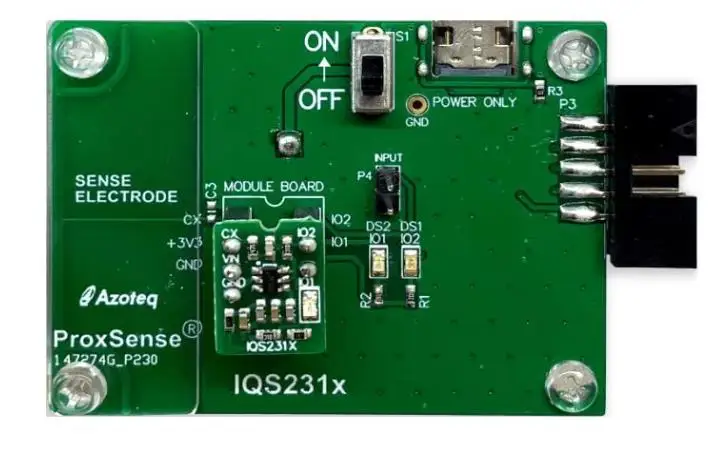 

IQS231BEV02-S Single Channel Capacitive Proximity/Touch/SAR