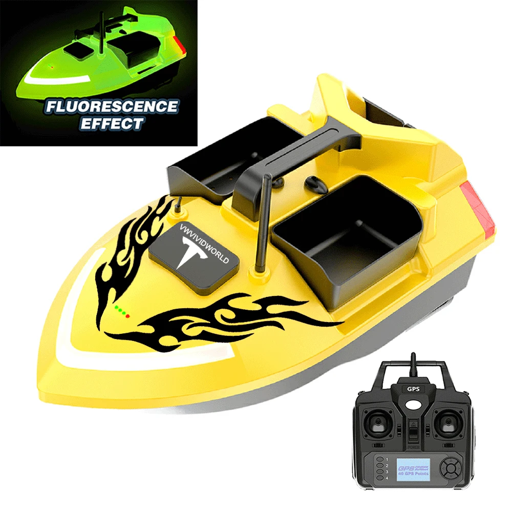 Imagem -03 - Vwvividworld-barco de Isca de Controle Remoto Fish Finder Bateria Dupla Barco rc 5200mah36000mah Novo 2023