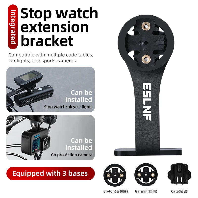 ESLNF Stainless Steel Bicycle Computer Holder Bike Handlebar Mount for Igpsport Garmin Bryton Sports Fitness Accessories