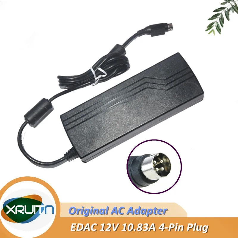 Original EDAC EA11703A-120 12V 10.83A AC ADAPTER Charger Power Supply 4-Pin Din Plug