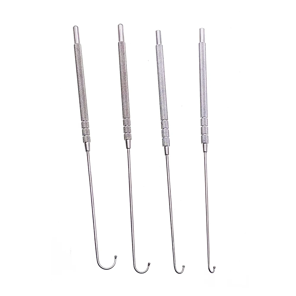 Pet Spay Snook Hook Animal Ovaries Removal Hook Vet Ovariectomy Dogs Cats Surgical Instruments Ball Type 6mm 8mm 10mm 12mm 1PCS — zdjęcie 2
