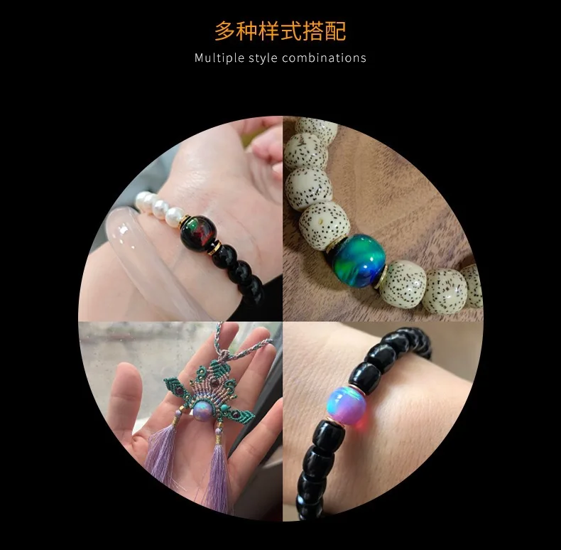 OP317 Lab Grown Opal Gemstone 1pcs 6x7mm~11x12mm Loose Colorful Cushion Ball Beads Full Hole For Bracelet Necklace Jewelry Make