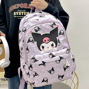 Anime Sanrio Plush Toy Backpack for Children, Cinnamoroll Black and Blue Backpack School Backpack Kawaii, Computer Bag, Girl and Boy Gift 12 Main Sales Black Women's Backpack - №7