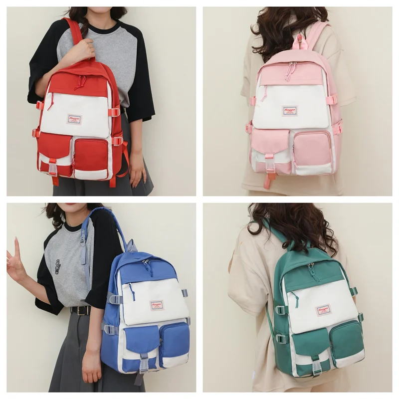 Mochila impermeable de nailon para mujer, bolso escolar de gran capacidad, mochila de viaje de ocio, diseñador de alta calidad