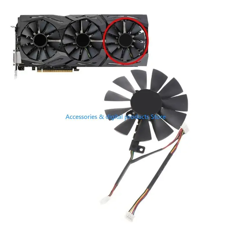 77JD for STRIX 1080/980Ti PLD09210S12HH VGA Fan Graphics Card Cooling Fan
