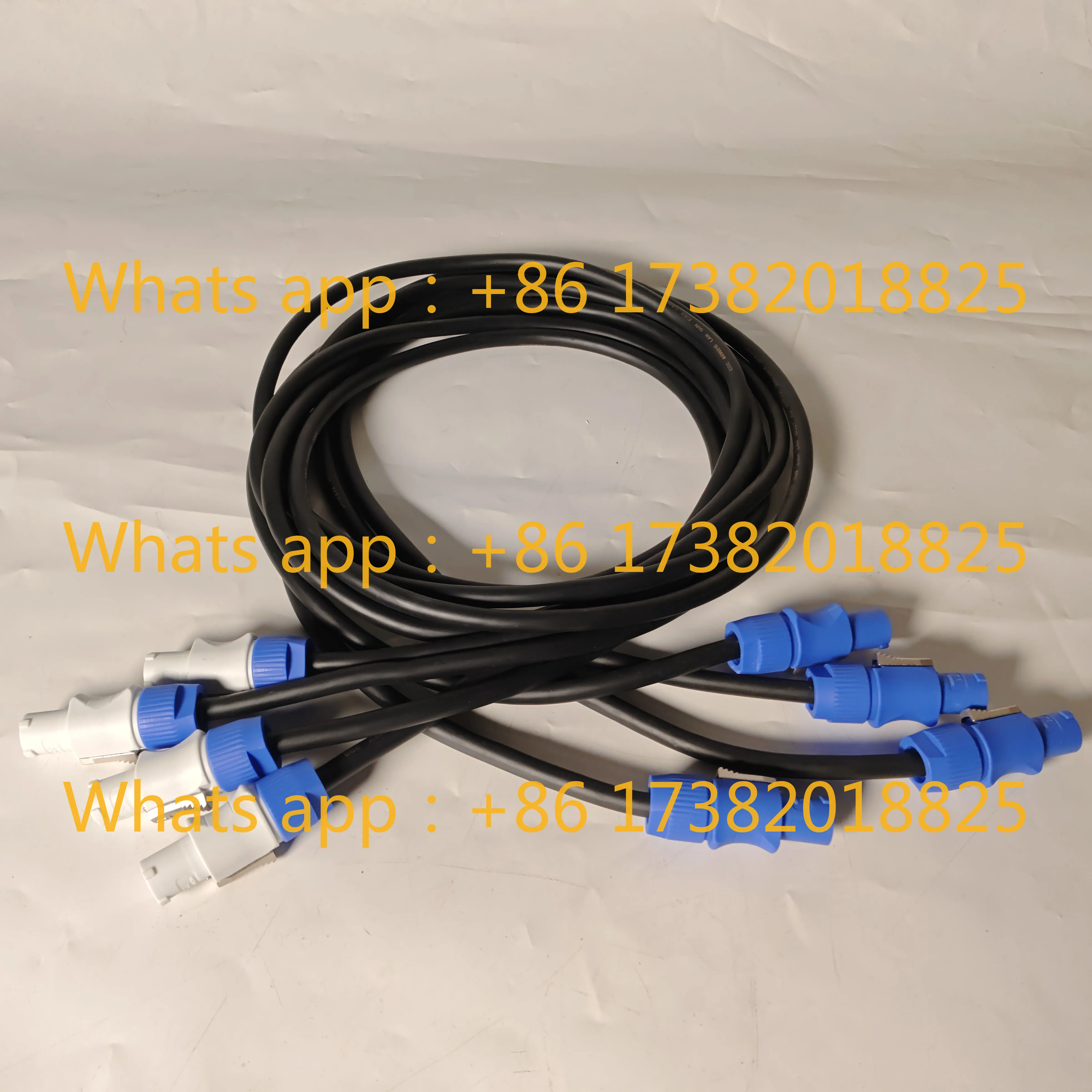 5PCS blue power head, white power head, aviation short head cable 2 × 2.5 square flame retardant wire copper core