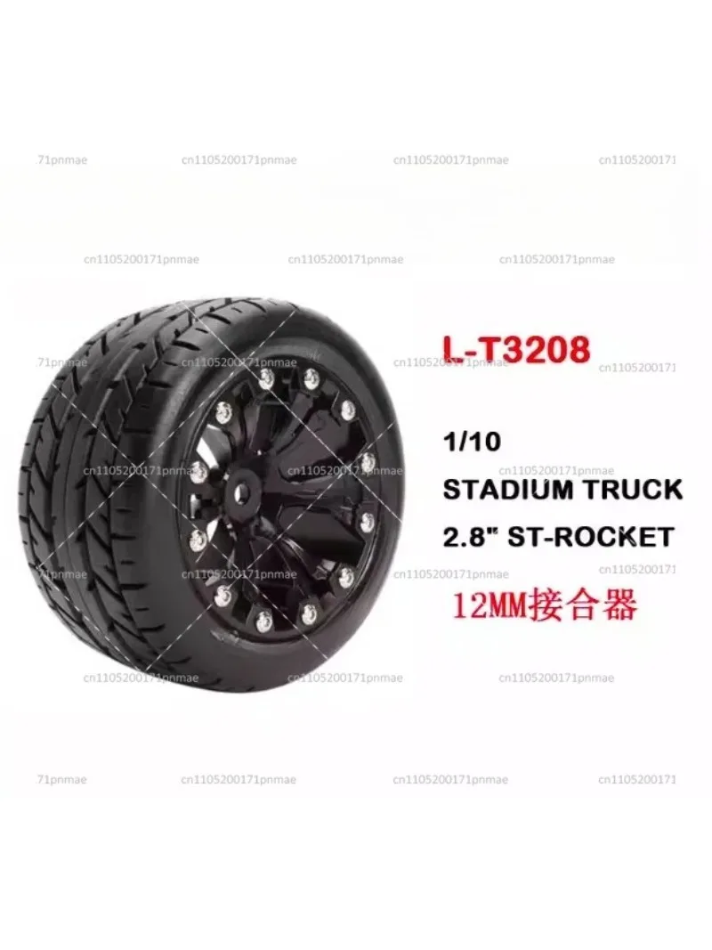 Soft rim Black 1/2 Offset 12mm Stadium Truck 2.8 for RC Cars, Set of 2