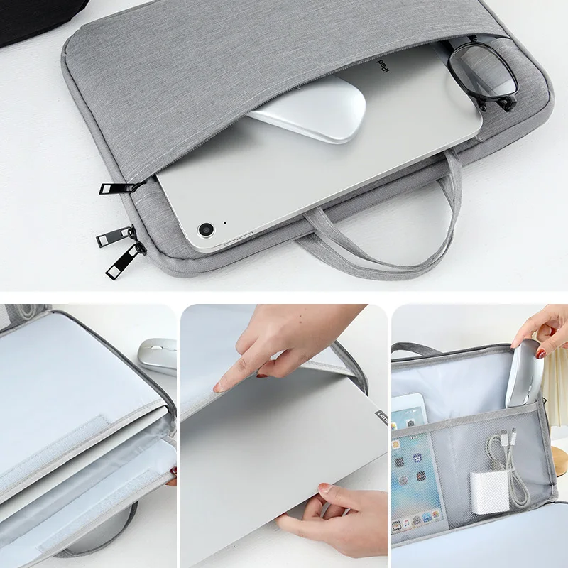 Waterproof Portable Laptop Bag 11-15.6 Inch Notebook Case For Macbook Air Pro Tablet Travel Carrying Bag Computer Handbag