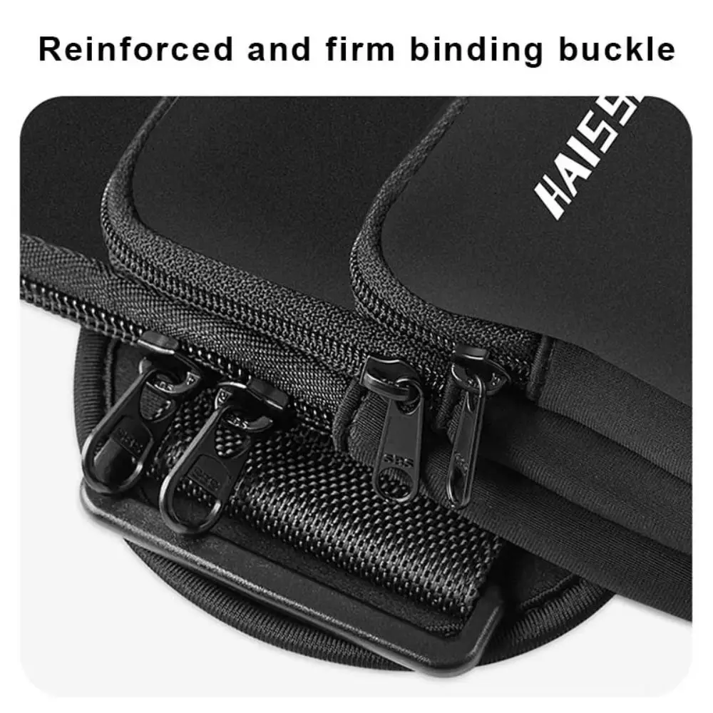 Three Pockets Running Phone Bags Phone Holder Storage Bag Arm Band Pouch Headphone Card Neoprene Mobile Phone Arm Bag