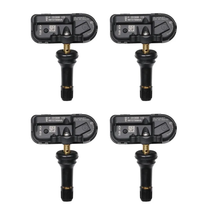 

4 шт. 68186575AA автомобильный датчик давления в шинах 433 МГц для Dodge Ram 1500 2500 3500 4000 серии 2018 Jeep Cherokee 2014