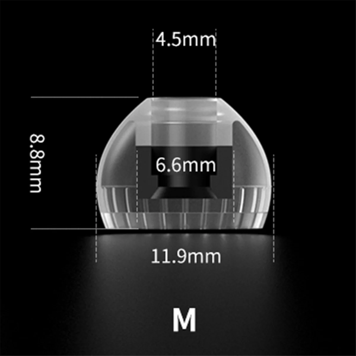 AT9-Penyumbat Telinga Silikon Penyumbat Telinga Struktur Dukungan Ganda Earphone Penyumbat Telinga Memori 3 Pasang Earphone Penyumbat Telinga Ukuran M