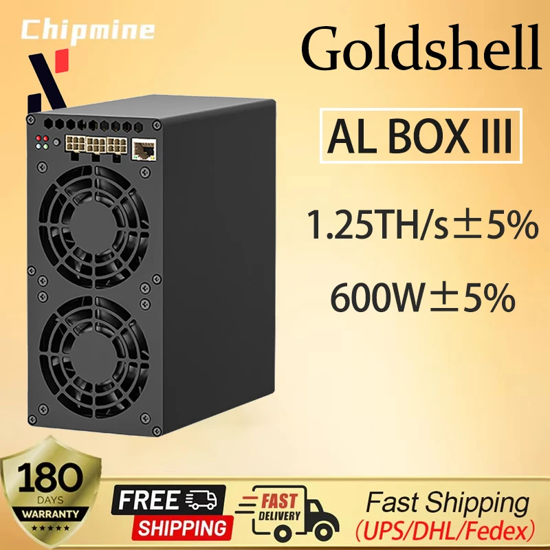 

New Goldshell коробка AL III 1.25Th/s 600W ALPH Miner Blake3 алгоритм Alephium коробка AL 3 оборудование для майнинга