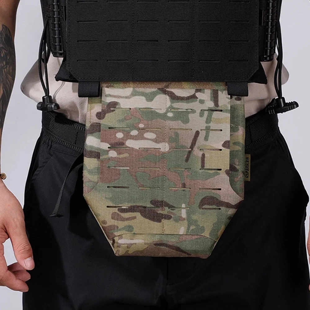 Tactical Groin Protector Pouch Molle Drop-Load Panel Versatile Lower Abdomen Protective Shield for Airsoft Paintball Combat