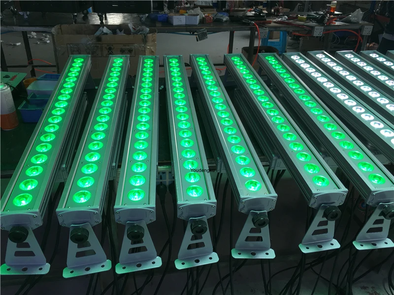 

8 pieces Waterproof Stage bar led wall washer light 18x10w rgbw outdoor linear led wall washer ip65 dmx