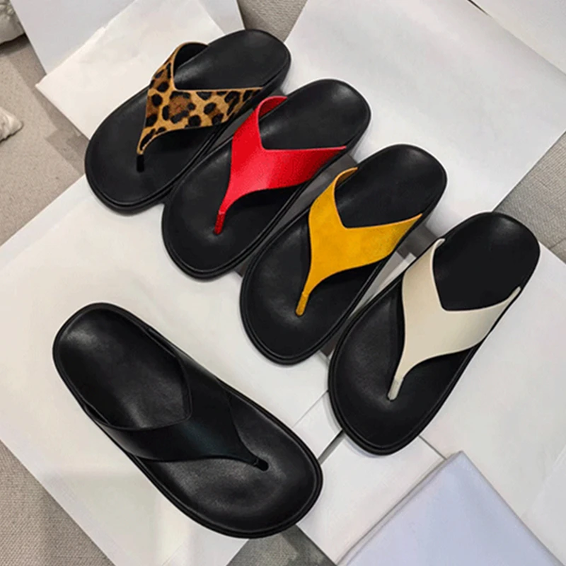 Dave&di Summer Women's Shoes Minimalist Flip Flops Vintage Style Sandals Multi Colored Slippers Shoes For Woman Women's Sandals