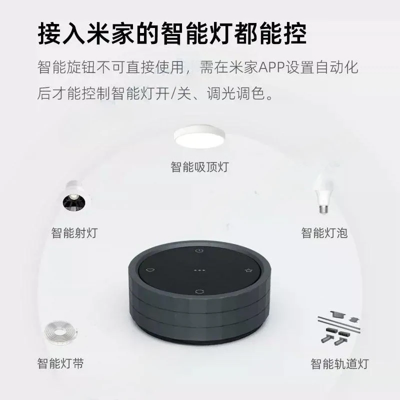 Clean title: Smart dimming, color dimming, wireless scene knob switch, metal four-button rotating light brightness