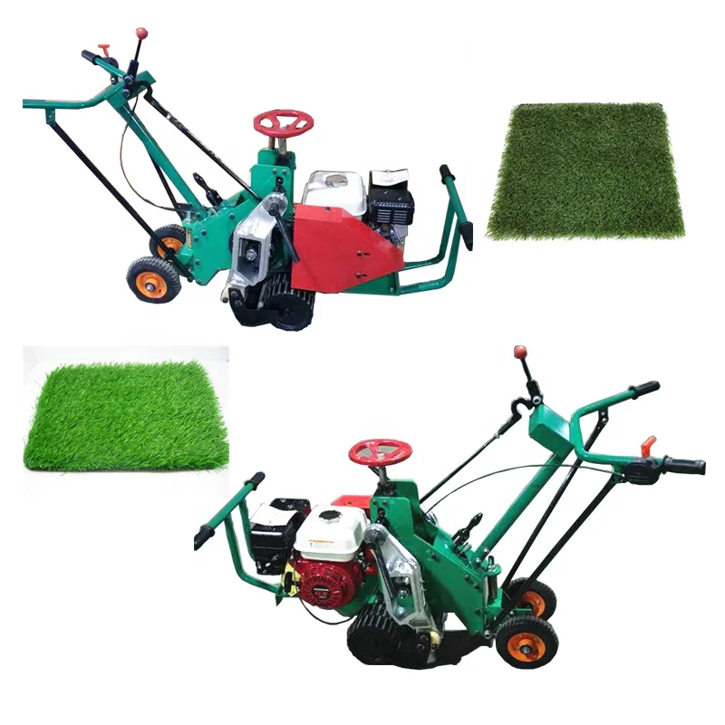 Gasoline grass cutting sod cutter turf roller machine price lawn mower