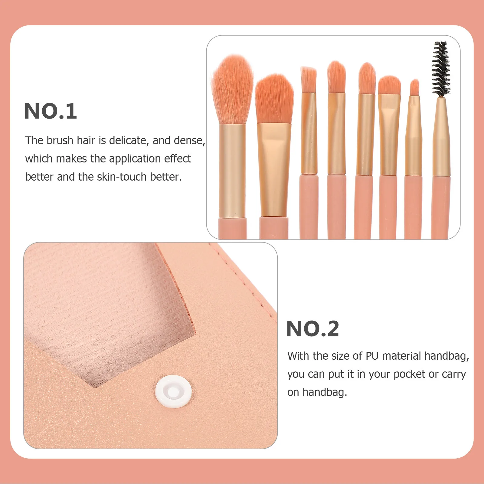 1 set mini set di pennelli per trucco professionale strumento pennello portatile per viso ombretto fard in polvere applicazione bellezza delle donne