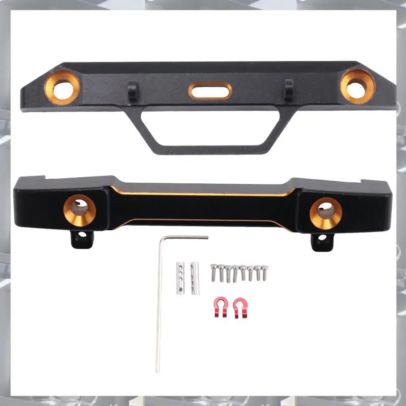 A84F-2Pcs Metal Front & Rear Bumper Set For Axial SCX24 AXI90081 1/24 RC Crawler Car Upgrade Parts