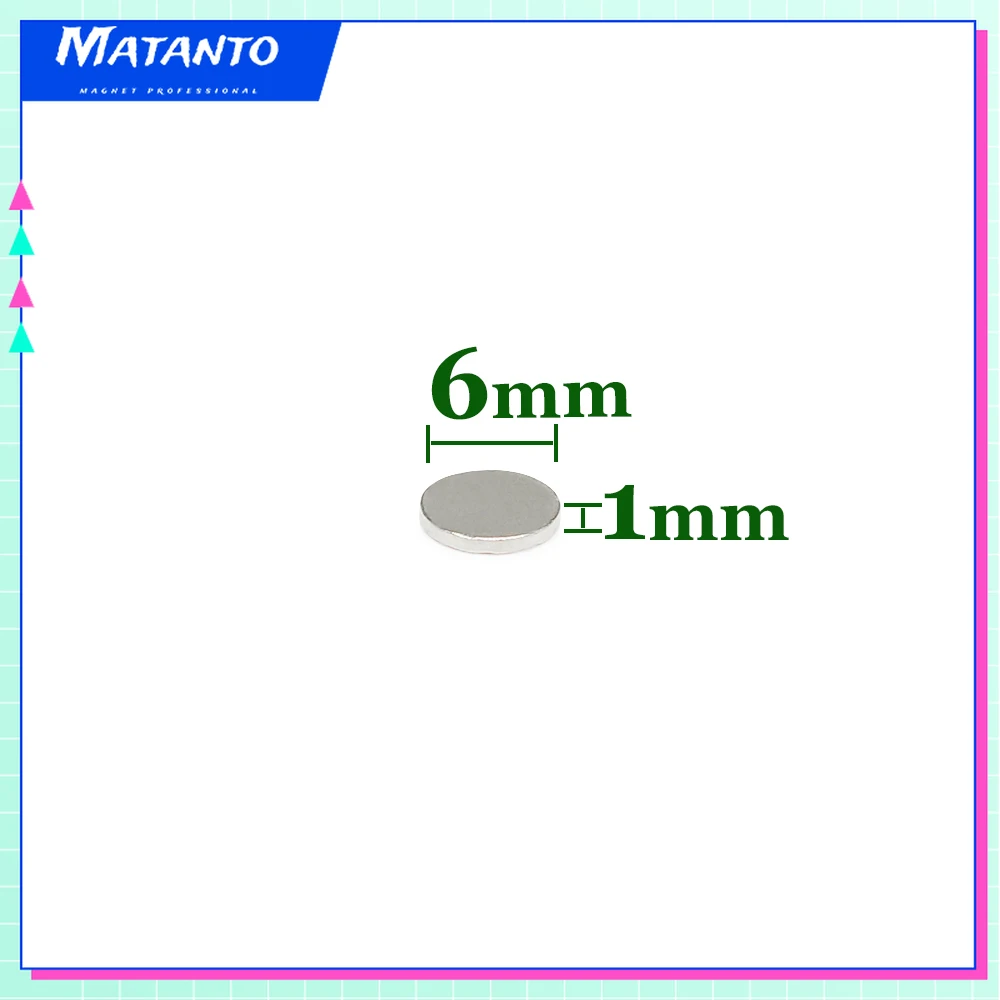 

50/100/200/500/1000/2000 шт. 6x1 мм тонкие Маленькие Круглые неодимовые мощные магниты N35 6x1 мм мощные магнитные магниты 6*1 мм