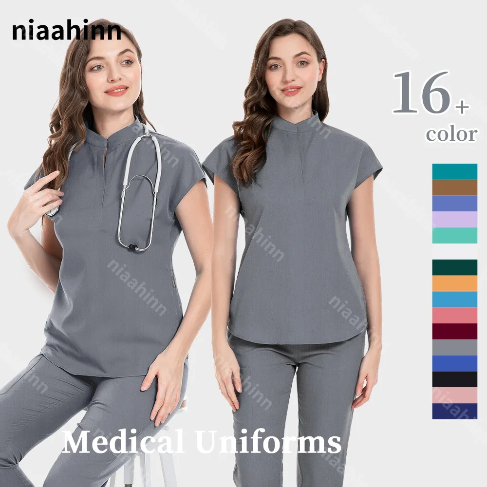 

Hospital Medical Scrubs Set Women High Quality Dental Clinic Surgery Nurse Accessories Spa Uniform Beauty Salon Lab Work Clothes