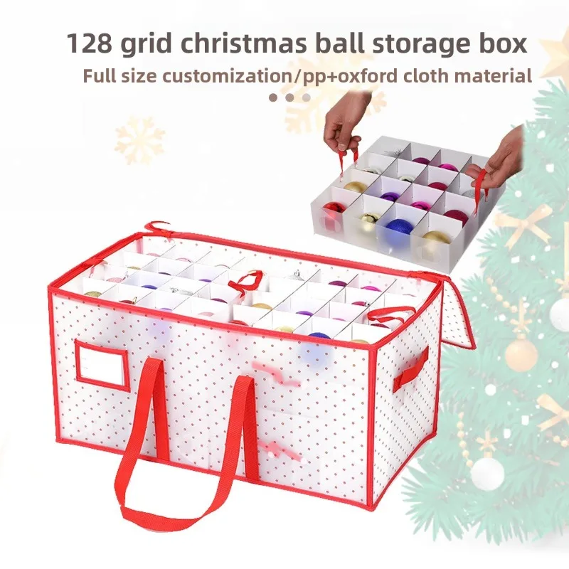 

Материал ПП, рождественский подарок, цветной шар, украшение, специальный ящик для хранения, складной ящик для хранения Shengyan, 128, сетчатый ящик для хранения