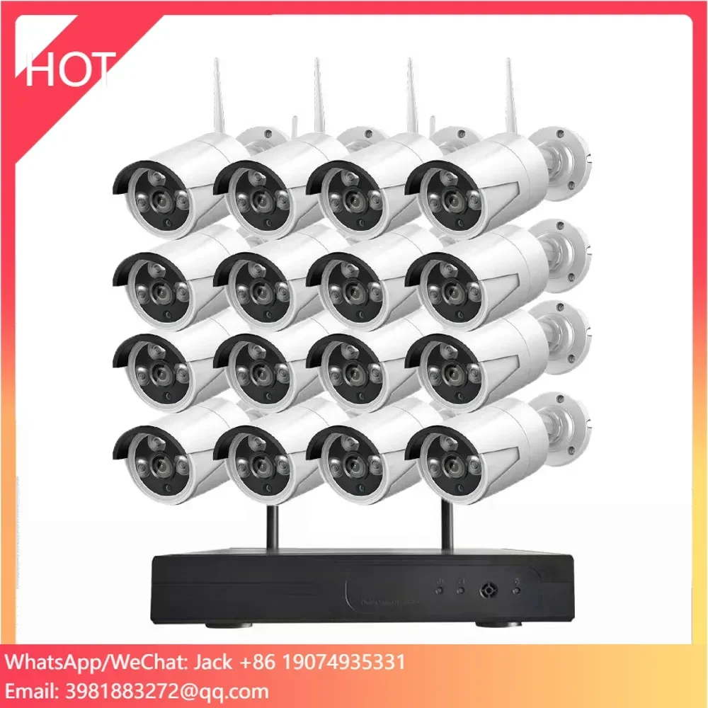 New Arrival 16Ch Wifi NVR Kit 16pcs Security Camera System Wireless Cctv Camera Surveillance