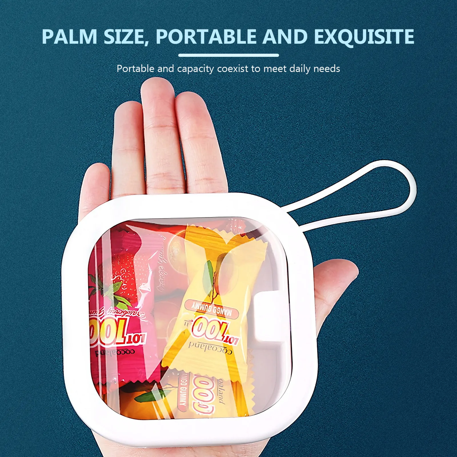 

1pc Creative Portable Storage Box White Plastic Container For Home Cosmetics Earphones Candies Sundries Organizer Case