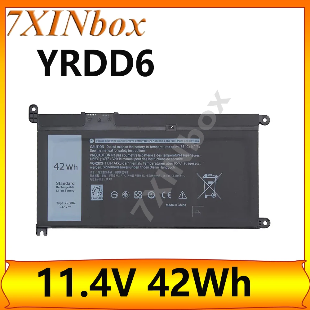 7XINbox YRDD6 P90F VM732 11,4 V 42Wh OEM batería del ordenador portátil para Dell Latitude 3300 3400 Inspiron 14 5585 3400 5488 5493 5593 Etc.